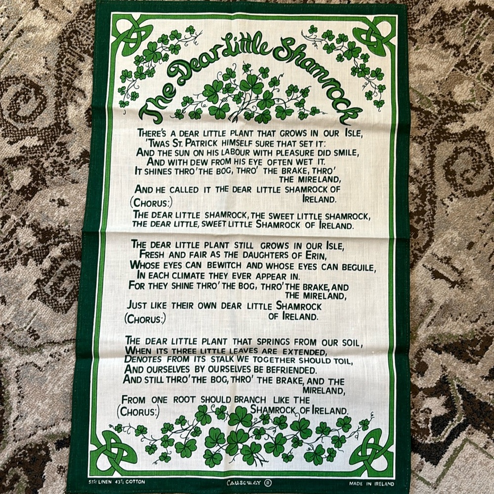 Vintage Irish tea towel